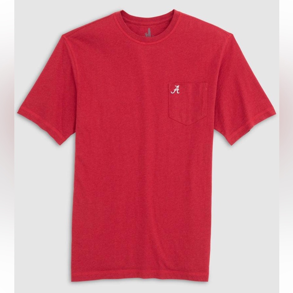 University Alabama Johnnie-O Tyler Crewneck T-Shirt (Script A) Crimson Red NWT